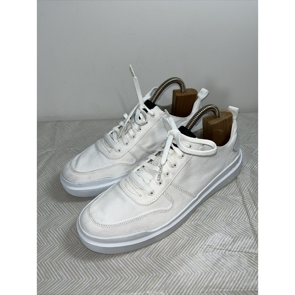 Cole Haan Womens GrandPro Rally Canvas Court Sneaker Optic White Sz 9.5 B Casual